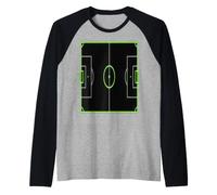 Vibrant Green Soccer Field Outline Football Pitch Manche Raglan