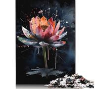 Vibrant Ink Wash Lotus Puzzle 1000 Pièces Educa Jouet en Bois Divertissement Créatif Décoration Intérieure Jeu Éducatif Challenge Toy Adultes & Enfants des 14 Ans 1000pcs (38x26cm)