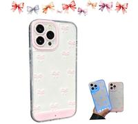 Vibrant LED Bowknot Phone Case for iPhone 11/12/13/14/15/16/17 Pro/Pro Max/Plus/Air, Incoming Call LED Flash Light Up Case with Changeable Luminous Colors Design for Girls (for iPhone 15 Pro Max,Pink)