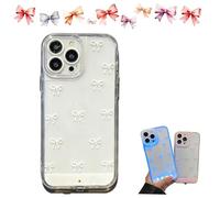 Vibrant LED Bowknot Phone Case for iPhone 11/12/13/14/15/16/17 Pro/Pro Max/Plus/Air, Incoming Call LED Flash Light Up Case with Changeable Luminous Colors Design for Girls (for iPhone 17 Air,White)