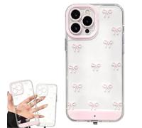 Vibrant Led Bowknot Phone Case for iPhone 17-11 Series, Luminous Coquette Style Light-Up Case, Slim Clear Shockproof LED Bowknot Protective Cases, Shockproof Full Protective Cover (Pink,11pro)