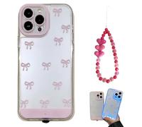 Vibrant LED Bowknot Phone Case, Incoming Call LED Flash Light Up Case, Built-in Multiple Luminous Colors & Flash Modes for iPhone 17/16/15/14/13/12 Plus Pro Max Case (12 Pro Max,Pink)