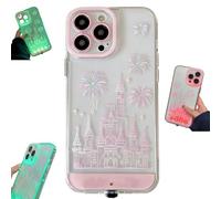 Vibrant LED Fantasy Castle Fireworks Phone Case,Unique Design Fashion Flash for iPhone Case,Cute Firework Castles Shockproof Flash Protective Covers (for16)