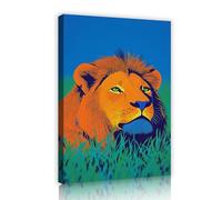 Vibrant lion toile art mural Portraits d’animaux animaux animaux animaux modernes images œuvres d’art impressions jungle safari peinture pour salon décor 45x70cm cadre intérieur