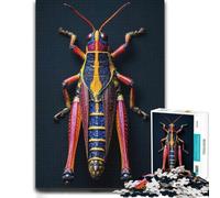 Vibrant Multicolored Grasshopper Macro Photog Puzzle, 1000 pièces | Un défi puzzle de janvier pendant les moments d’hiver, pour progresser pièce après pièce.