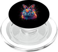 Vibrant Rabbit Splash Art, Lapin Aquarelle Coloré PopSockets PopGrip pour MagSafe