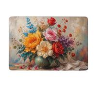 Vibrant Symphony of Blooms Tapis 150 X 100 Cm, Antidérapant Pour Intérieur | Tapis 150 x 100 cm avec impression par transfert thermique; convient aux petits espaces; pour chambre