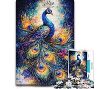 Vibrant Watercolor Peacock, Puzzle pour Adultes, 1000 PCS