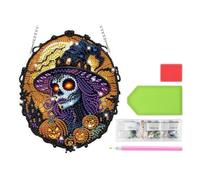 Vibrant Witch Halloween Craft - Halloween Witch Crystal Gothic Suncatcher