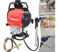 Vibrateur à Béton à Dos 4 Temps, Machine De Finition De Chape Vibrante à Essence 1,4 Cv, Outil Vibrant Sans Fil Avec Tige De 2,5M, Pour éliminer Les Bulles D'air Et Mélanger Les Outils De Construction