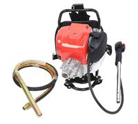 Vibrateur à béton à dos 4 temps, machine de finition de chape vibrante à essence 1,4 CV, outil vibrant sans fil avec tige de 2,5 m, pour éliminer les bulles d'air