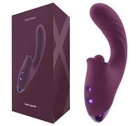 Vibrateur de Massage Personnel à Double Stimulation pour Femmes - 5 Modes de Poussée, 10 Modes de Vibration pour Stimulateur Clitoridien, 5 Modèles de Point G