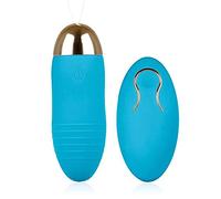 Vibrateurs Bullet vibration pour vous et IhnWith télécommande Sex Toy, silicone radio vibro oeuf avec télécommande pour G point et le clitoris-100% imperméable à l'eau,Blue