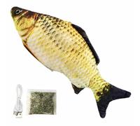 Vibrating Fish for Dogs,Vibrating Fish,VibratingFish Dog Toy, Cataire Jouets de Poisson Interactif pour Chats, Réaliste en Peluche Simulation Électrique Poisson,Rechargeable Poissons Chat Jouet (B)
