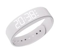 Vibrating Wrist Alarm Clock - Silent Waterproof Digital Wristband With LED Display, Smart Vibrating Alarm Watch For Heavy Sleepers, Adults, Teens, Office And Bedroom Use, White, Se référer à la