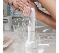 Vibration Facial Cleanser - Face Wash Brush, Silicone Waterproof | Portable Lightweight Face Cleansing Brush for Spa Massage Home Skin Care Blue Pink Beauty Device nettoyage Massage