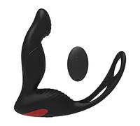 vibration Stimulateur anal Double Annｅau Vîbrant Pｅnis Prostate Masseur Prostata puissant stimulateur etanche dispositif a distance silencieux massant plaisir masculin Prostate Massage LX8