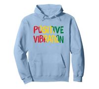 Vibrations Positives Vibes Rasta Reggae Jamaïque Sweat à Capuche, Unisexe pour Adultes, Bleu poudré, XXL
