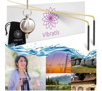Vibratis - Baguettes De Sourcier Premium + Pendule Divinatoire Goutte d'Eau Argenté - Pack Idéal Débutant Radiesthésie