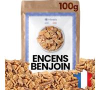 VIBRATIS Encens Benjoin Naturel 100g - Encens en Grains pour Purification de Maison - Apporte la Chance aux Commerces - Idéal pour Méditation et Relaxation