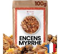 Vibratis Encens Myrrhe Naturel 100g - Purification et Méditation - Encens Arabe de Qualité Supérieure - Réconciliation, Bonheur, Santé et Purification des Lieux