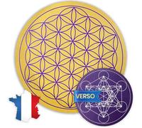 Vibratis - Fleur de Vie en Bois pour Recharger Pierres et Pendules Divinatoires - Cube de Métatron - Made in France