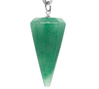Vibratis Pendule Divinatoire de Radiesthésie Pierre d'AVENTURINE forme cône - Pierre de Protection & d'Enracinement [ É]