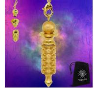 Vibratis - Pendule Égyptien Isis Laiton Doré 22G - Pendule Divinatoire Témoin Magnétiseur