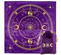Vibratis - Tapis Voyance Avec Pochon - Tapis Oracle Velours 60CM - Tarot, Cartomancie, Pendule