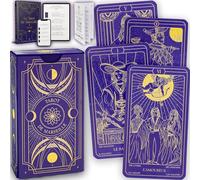 Vibratis Tarot de Marseille avec Livret et E-Book de 196 Pages, Jeu Divinatoire en Français pour Débutants, Divination, Guidance et Voyance, Fabriqué en France