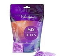 VIBRATISSIMO Préservatifs Mix - lot de 50 mixtes, ultra fins nervures & stries