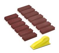 VIBRATITE Lot de 131 Feuilles de Papier Abrasif avec Bloc de Ponçage, Grain 40/60/80/100/120/150/180/240/320/400/600/800/1000 Autoagrippant Patins Papier Abrasifs pour Ponçage et Polissage