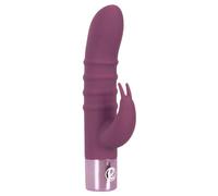 Vibromasseur G-spot avec stimulateur clitoridien rechargeable - Violet
