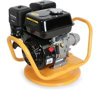 EBERTH Vibreur à Béton Essence 6,5CV / 4,8kW, Tête Vibrante en Acier Renforcé 45mm de Diamètre, Longueur de Tuyau 6m, Moteur 4 Temps, 196 cc, Cadre en Acier Pivotant à 360°