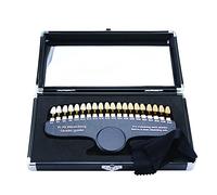 Vibriv20 Kit de blanchiment des dents 3D avec étui portable en aluminium et miroir, tableau de comparaison professionnel des couleurs pour comprimés de coloration de la plaque, blanchiment, pâte à