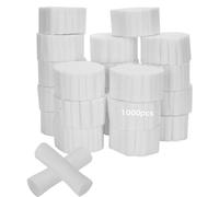 Vibrivio 1000 rouleaux de coton dentaires en coton naturel, ultra-absorbants, emballés individuellement, idéaux pour cliniques dentaires, saignements de nez et hygiène buccale