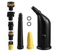 Vibrivio Lot de 10 Accessoire kar cher, pour Nettoyeur Vapeur Kar cher Easyfix SC1 SC2 SC3 SC4 SC5, ensemble de pièces de rechange comprenant une buse allongée, une brosse ronde