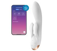 Satisfyer Double Flex Blanc Vibromasseur Rabbit Connecté