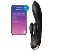 Vibro rabbit connecté satisfyer double flex noir