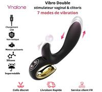 vibro Vibromasseur double stimulation Sextoy Godemichet Point G Clitoris Plaisir