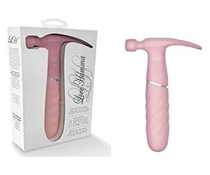 Vibromasseur AMOUR HAMMA arrondi, propulseur, nervuré, unisexe, anal, vaginal, clito, oreille de lapin vibe - rose