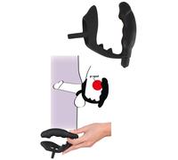 Vibromasseur anal en silicone stimulateur de prostate avec anneau phallique...
