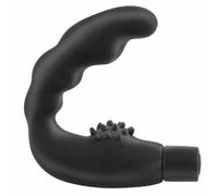 Vibromasseur anal pour prostate mini gode lisse en silicone faute vibrante noire