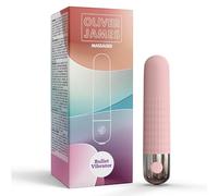 Vibromasseur bullet par Oliver James - Vibromasseur bullet rechargeable et étanche avec 10 modes de plaisir, en silicone sûr pour le corps, sex toy discret, jouet sexuel, 9,6 cm × 1,8 cm (rose)