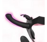 Vibromasseur Ceinture Double Gode Vibrant God Sens Pénétration Couple Xxl Godes Ceintures Hétéro Pour Strap On-me Homme Anus Hetero Lesbiennes Débutant Femme Vibrante Anale, Heter Avec Fin,black
