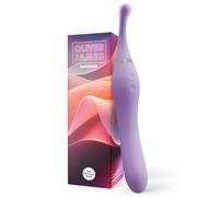 Vibromasseur Clitoridien avec Queue Vibrante par Oliver James - 10 Modes de Plaisir, Wand en Silicone Résistant à l’Eau pour Femme, Sextoy Rechargeable USB (Lilas Pastel)