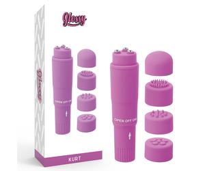 Vibromasseur clitoris masseur de poche glossy kurt violet, Largeur 90 mm, Longueur 220 mm, Profondeur 55 mm, Rayon FEMME, Poids 0.115 Kg