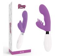 Vibromasseur clitoris rabbit elvis violet brillant, Largeur 90 mm, Longueur 220 mm, Profondeur 55 mm, Rayon FEMME, Poids 0.195 Kg