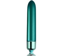 Vibromasseur clitoris vec contact et pétales en soie, Rayon FEMME, Couleur Vert