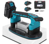Vibromasseur de carrelage et ventouses 2 en 1 avec ventouse 30 x 16 cm, capacité de charge de 250 kg, machine à vibration électrique pour carrelage de 2 m et mur, brique